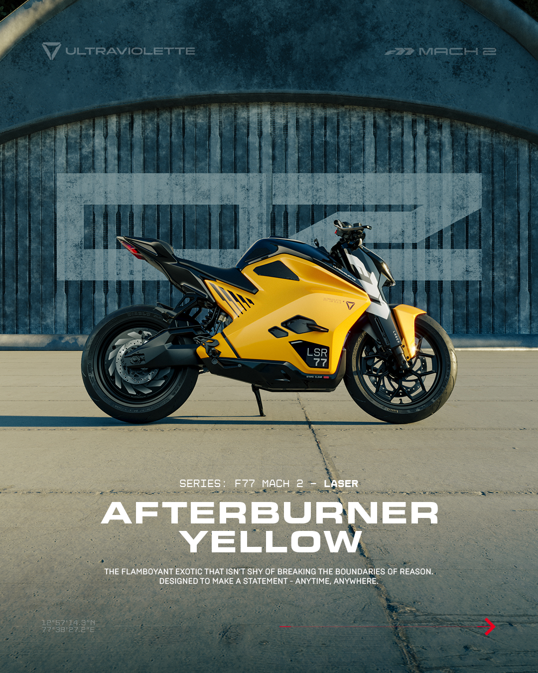 Ultraviolette F77 Mach 2 — Laser, Afterburner Yellow