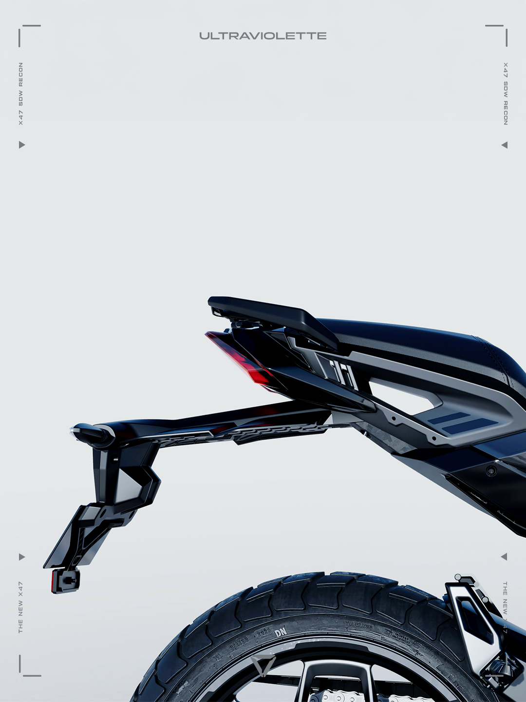Ultraviolette X47 Shadow — Tail & Pillion Grab Rail